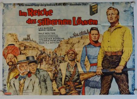 Karl May Im Reiche des silbernen Löwen originales deutsches A0-Filmplakat